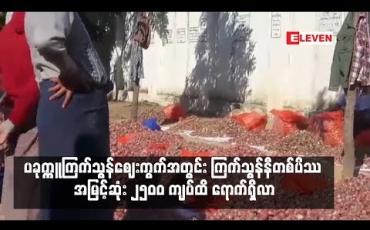 Embedded thumbnail for ကြက်သွန်နီတစ်ပိဿာအမြင့်ဆုံး ကျပ် ၂၅၀၀ အထိရောက်ရှိ