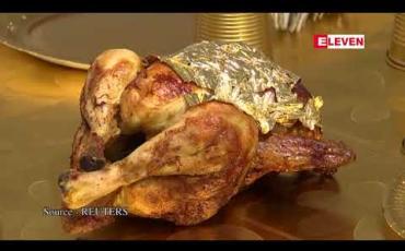 Embedded thumbnail for အပါးခတ်ထားတဲ့ ၂၄ ကာရက်ရွှေ ပြားများကပ်ထားသည့်  ဟင်းလျာများ ပါဝင်သော ညစာစားပွဲကို ပြင်သစ်လက်မှုပညာရှင် ဖန်တီး