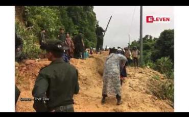 Embedded thumbnail for လောင်းလုံးမြို ့နယ်ရှိ ရှင်မော်တောင်တွင် တောင်နံရံပြိုကျမှုဖြစ်ပွားကာ လူ ၄၀ ခန် ့ပိတ်မိနေ