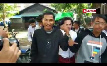Embedded thumbnail for စစ်တွေမြို့လယ်တွင် စရဖတပ်ဖွဲ့ဝင်တစ်ဦး သေနတ်ဖြင့် ပစ်သတ်ခံရမှုနှင့်ပတ်သက်၍ လူငယ်လေးဦးအား အမှုစွဲတင် 
