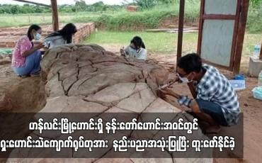 Embedded thumbnail for ဟန်လင်းမြို့ဟောင်းရှိ နန်းတော်ဟောင်းအဝင်တွင် ရှေးဟောင်းသဲကျောက်ရုပ်တုအား  နည်းပညာအသုံးပြုပြီး တူးဖော်နိုင်ခဲ့ (ရုပ်သံ)