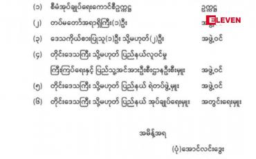 Embedded thumbnail for တိုင်းဒေသကြီး သို့မဟုတ် ပြည်နယ် ၊ကိုယ်ပိုင်အုပ်ချုပ်ခွင့်တိုင်း သို့မဟုတ် ကိုယ်ပိုင်အုပ်ချုပ်ခွင့်ရဒေသ၊ခရိုင် နှင့် မြို့နယ် စီမံအုပ်ချုပ်ရေးအဖွဲ့များ ဖွဲ့စည်းတာဝန်ပေးကြောင်း နိုင်ငံတော်စီမံအုပ်ချုပ်ရေးကောင်စီ ကြေညာ 