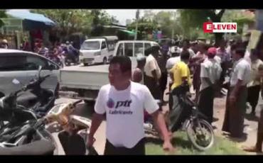 Embedded thumbnail for မန္တလေး ချမ်းမြသာစည်မြို့နယ်တွင် ဘဏ်မှ ထွက်လာသည့် လင်မယားနှစ်ဦးအား ဆိုင်ကယ်ချင်းဝင်တိုက်ကာ သေနတ် ဖြင့်ပစ်ခတ်ပြီးငွေလုရန် ကြိုစားမှုမှ ကျူးလွန်သူကို ထောင်ဒဏ်ဆယ်နှစ်နှင့် သေဒဏ်ကျခံစေရန် အမိန့် ချမှတ်