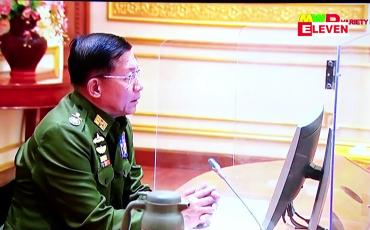 Embedded thumbnail for အကြိမ်ကြိမ်မေတ္တာရပ်ခံဆောင်ရွက်ခဲ့သော်လည်း လုံးဝရှောင်လွှဲ၍မရသောကြောင့် တိုင်းပြည်အတွက် ယခုလမ်းကြောင်းကို ရွေးချယ်ဆောင်ရွက်ခြင်းဖြစ်ကြောင်း တပ်မတော်ကာကွယ်ရေးဦးစီးချုပ် ပြောကြား 