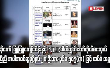 Embedded thumbnail for ဖြူဖြူကျော်သိန်းနှင့်NLDပါတီလွှတ်တော်ကိုယ်စားလှယ် ဦးညီညီအပါအဝင်လူပုဂ္ဂိုလ် ၂၀ ဦးအားပုဒ်မ၅၀၅(က)ဖြင့်   ထပ်မံ အမှုဖွင့် 