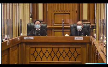 Embedded thumbnail for တတိယအကြိမ် လွှတ်တော်များ၏ ပထမပုံမှန် အစည်းအဝေးတွင် သမ္မတနှင့် ဒု-သမ္မတများ ရွေးချယ်တင်မြှောက်ခြင်း အပါအဝင် ပြည်ထောင်စုအဆင့် အဖွဲ့အစည်းဝင်များ ခန့်အပ်တာဝန်ပေးခြင်းများ ဆောင်ရွက်မည် 