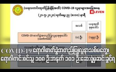 Embedded thumbnail for COVID-19 ရောဂါဓာတ်ခွဲအတည်ပြုလူနာသစ်မတွေ့၊ရောဂါကင်းစင်သူ ၁၀၈ ဦးအနက် ၁၀၁ ဦးဆေးရုံမှ ဆင်းခွင့်ရ (ရုပ်သံ)