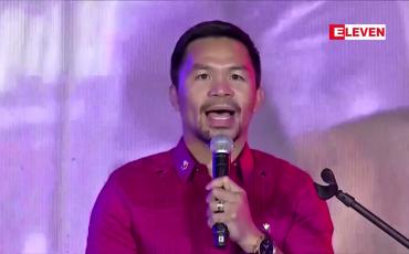 Embedded thumbnail for ၂၀၂၂ ဖိလစ်ပိုင်သမ္မတ ရွေးကောက်ပွဲတွင် ဝင်ရောက်ယှဉ်ပြိုင်မည်ဟု လက်ဝှေ့အကျော်အမော် ပက်ကွီအို ပြောကြာ