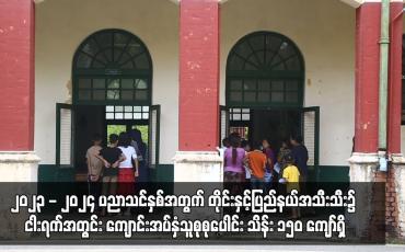 Embedded thumbnail for ၂၀၂၃ - ၂၀၂၄ ပညာသင်နှစ်အတွက် တိုင်းနှင့်ပြည်နယ်အသီးသီး၌ ငါးရက်အတွင်း ကျောင်းအပ်နှံသူစုစုပေါင်း သိန်း ၁၅၀ ကျော်ရှိ