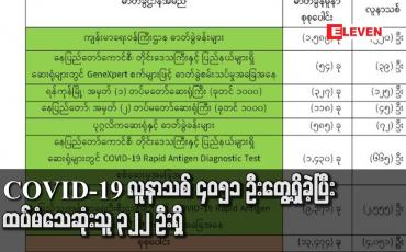 Embedded thumbnail for COVID-19 လူနာသစ် ၄၀၅၁ ဦးတွေ့ရှိခဲ့ပြီး ထပ်မံသေဆုံးသူ ၃၂၂ ဦးရှိ