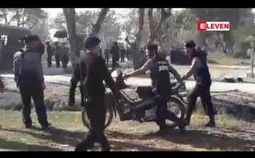 Embedded thumbnail for လွိုင်ကော်မြို့ NLD ရုံးရှေ့တွင်ထပ်ဖွင့်သည့် ကရင်နီလူငယ်အင်အားစုသပိတ်စခန်းကို ထပ်မံဖယ်ရှားခဲ့ပြီး ကရင်နီလူငယ် ၁၀ ဦးခန့်ကို ဖမ်းဆီးခေါ်ဆောင် 