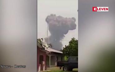 Embedded thumbnail for အီကွေတိုရီရယ်ဂီနီ စစ်အခြေစိုက်စခန်းတွင် ပြင်းထန်သောပေါက်ကွဲမှုများဖြစ်ပွားခဲ့သဖြင့် ၁၅ဦး သေဆုံး
