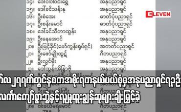 Embedded thumbnail for နစကအစိုးရက နယ်ပယ်စုံမှအနုပညာရှင် ၇၃ ဦးကို အလင်္ကာကျော်စွာဘွဲ့နှင့် လူမှုထူးချွန်ဆုများ ချီးမြှင့်ခဲ့