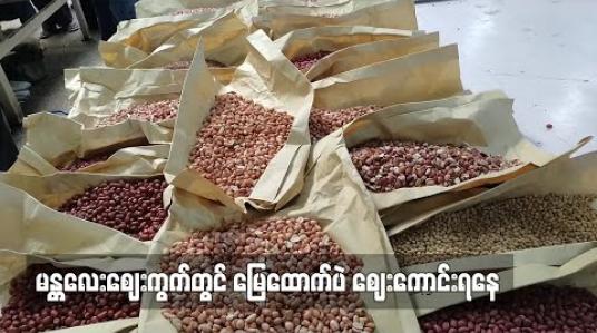 Embedded thumbnail for မန္တလေးစျေးကွက်တွင် မြေထောက်ပဲ စျေးကောင်းရနေ 