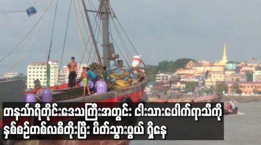 Embedded thumbnail for တနင်္သာရီတိုင်းဒေသကြီးအတွင်း ငါးသားပေါက်ရာသီကို နှစ်စဉ်တစ်လစီတိုးပြီး ပိတ်သွားဖွယ်ရှိနေ