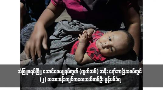 Embedded thumbnail for သံဖြူဇရပ်မြို့၊ အောင်ဇေယျရပ်ကွက် (ကွက်သစ်) အနီး ရော်ဘာခြံအစပ်တွင် (၂) လသားဝန်းကျင်ကလေးငယ်တစ်ဦး စွန့်ပစ်ခံရ