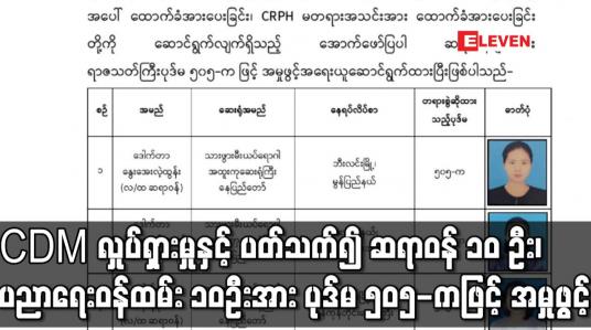 Embedded thumbnail for အာကာသပညာ တက္ကသိုလ်မှ ပါမောက္ခချုပ်အပါအဝင် ပညာရေးဝန်ထမ်း ၁၀ဦးအား ပုဒ်မ ၅၀၅-ကဖြင့် အမှုဖွင့်