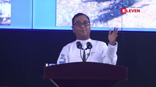 Embedded thumbnail for လာမည့်ရွေးကောက်ပွဲကို  တစ်နိုင်ငံလုံးကျင်းပနိုင်ရေး ဆောင်ရွက်နေဟု နစက ပြောရေးဆိုခွင့်ရှိသူ ပြောကြား