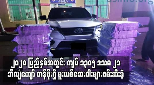 Embedded thumbnail for ၂၀၂၀ ပြည့်နှစ်အတွင်း ကျပ် ၁၃၀၅ ဒသမ ၂၁ ဘီလျံကျော် တန်ဖိုးရှိ မူးယစ်ဆေးဝါးများဖမ်းဆီးခဲ့ပြီး တရားမဝင်ဝင်ရောက်လာသူ ၇၁၅ ဦးကို ဖော်ထုတ်တားဆီးနိုင်ခဲ့ကြောင်း တပ်မတော် ထုတ်ပြန် 